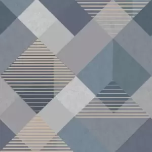 Image of Superfresco Easy Kaleidoscope Denim Wallpaper