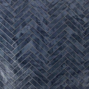Image of Contour Antbac Marble Chevron Tile Navy Wallpaper Paper