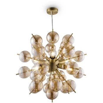 Image of Maytoni Lighting - Maytoni Modern - Bolla Modern Bolla 6 Light Brass Pendant Ceiling Light Glass Shades
