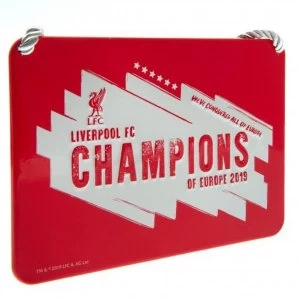 Image of Liverpool FC Champions Of Europe Bedroom Sign