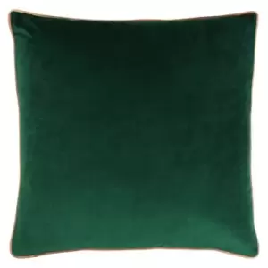 Image of Paoletti Meridian Cushion Cover (55x55cm) (Emerald Green/Blush)