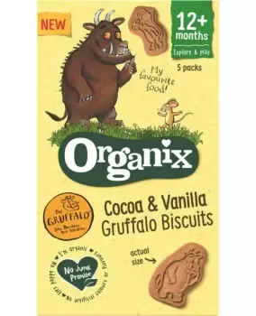 Image of Organix Gruffalo Cocoa & Vanilla Biscuits 5 x 20g