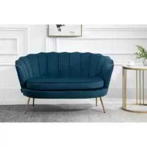 Image of Birlea Ariel 2 Seater Sofa Blue Velvet