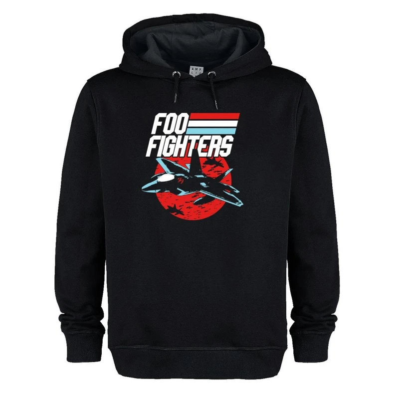 Image of Amplified Amplified Men Top Dave Foo Fighters Hoodie in Black Size: X-Small Black XS Male 5063574715676