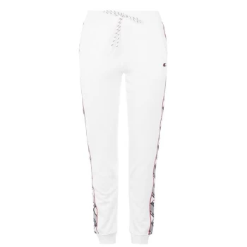 Image of Champion Jacquard Logo Tape Joggers - White