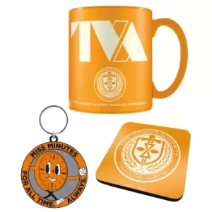 Image of Loki Time Variance Authority Mug Set (One Size) (Orange/White)