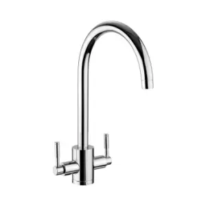 Image of Rangemaster Aquatrend Chrome Dual Lever Mixer Kitchen Tap