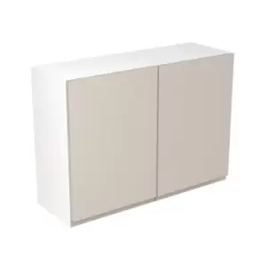 Image of KitchenKIT J-Pull Handleless 100cm Wall Unit - Gloss Light Grey