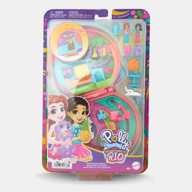 Image of Polly Pocket Polly Pocket Adventure Moped Compact Doll Playsets