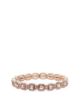 Image of Jon Richard Pink Rectangle Stretch Bracelet