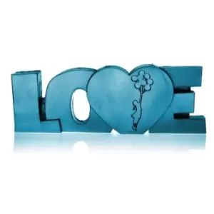 Image of Big Love Sign Candle &ndash; Metallic Blue