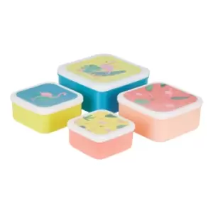Image of Set of 4 Flamingo Lunch Boxes