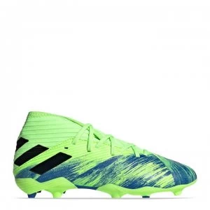 Image of adidas Nemeziz 19.3 Junior FG Football Boots - Green/Black/Blu