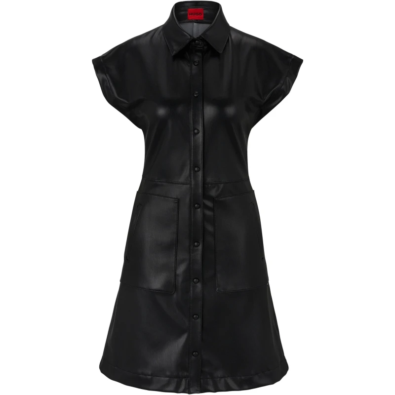 Image of Hugo Womens Kestia Wrap Dress Black female 8 (S)