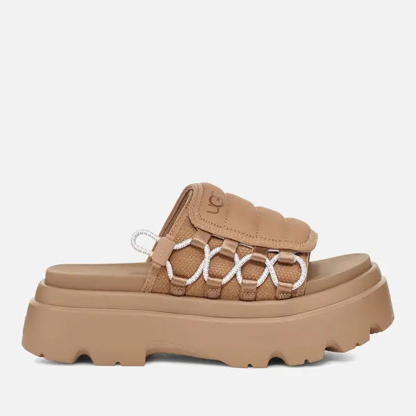 Image of UGG Womens Callie Flatform Sandals - Sand - UK 4 Beige Sandals female 1152697-SAN 4