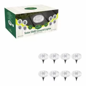 Image of Gardenkraft 8-pack Of Solar Ground Lights - Bright White