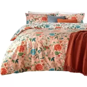 Image of Furn Azalea Floral Duvet Cover Set (King) (Pink) - Pink