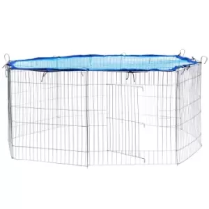 Image of Tectake Rabbit Run with Safety Net - Blue
