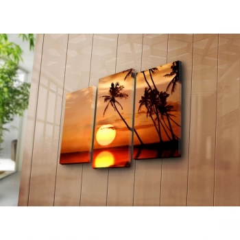 Image of 3NATPAT-48 Multicolor Decorative Canvas Painting (3 Pieces)