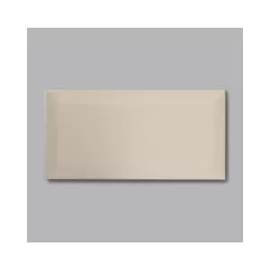 Image of Cream Bevelled Wall Tile 10cm x 20cm - Metro