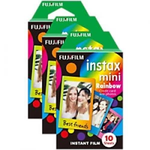 Image of Fujifilm Instant Photo Film Rainbow Suitable for instax Mini Pack of 30