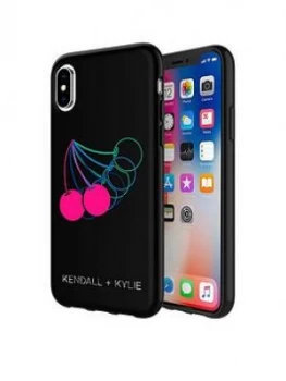 Image of Kendall Kylie Protective Printed Case for iPhone X Cherries Matte BlackPink FoilMulti Foil One Colour Women