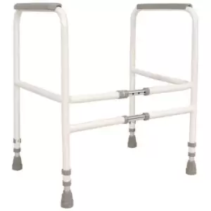 Image of Nrs Healthcare Width Adjustable Toilet Frame White