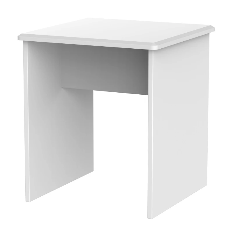 Image of Harrow Lamp Table In White Gloss (Ready Assembled)