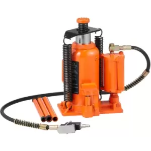 Image of Vevor - Air Hydraulic Bottle Jack, 20 Ton/40000 lbs All Welded Bottle Jack, 265 - 500 mm Lifting Range, Manual Handle and Air Pump, for Car, Pickup,