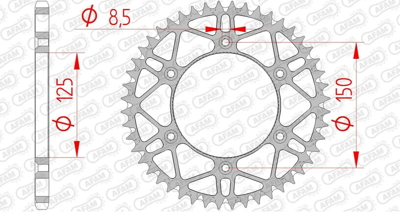 Image of Steel Self-Cleaning Rear Sprocket 71304 - 520