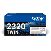 Image of Brother TN-2320TWIN Black High Capacity Toner Cartridge Twin Pack (Original)
