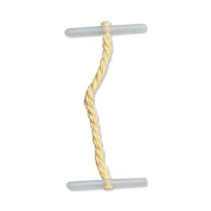 Image of 5 Star Office Treasury Tags Plastic ended 51mm Yellow Pack 100