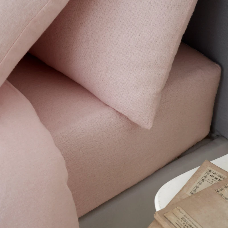 Image of Catherine Lansfield Catherine Lansfield 'Brushed Cotton' Fitted Sheet in Pink Size: Single Fitted Pink Single Fitted Unisex 5057681115597