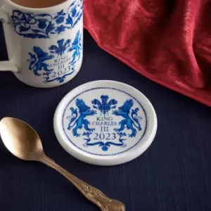 Image of Spode King's Coronation Coaster Blue