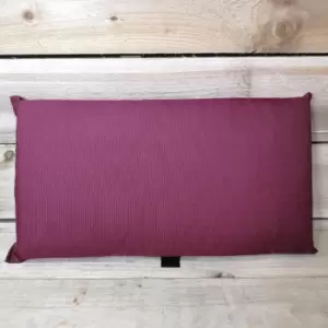 Image of Charles Taylor Single Seater Wooden Chair Back Cushion In Burgundy