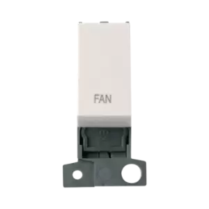 Image of Click Scolmore MiniGrid 13A Double-Pole Ingot Fan Switch Polar White - MD018PW-FN