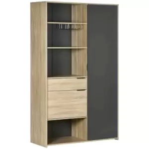Image of HOMCOM Kitchen Cupboard Storage Cabinet Adjustable Shelves Wine Glass Rack