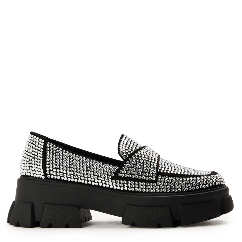 Image of Steve Madden Womens Trifecta R Heeled Mules Rhinestone female 3 (36)