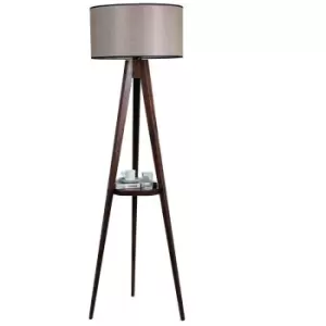 Image of Cristal Model 1 Deco Beige Wooden Floor Lamp 1xE27
