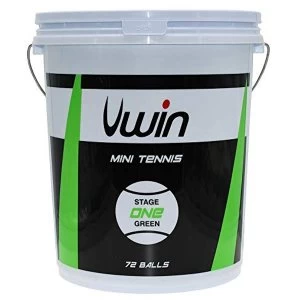 Image of Uwin Stage 1 Green Tennis Balls - Bucket of 72 balls