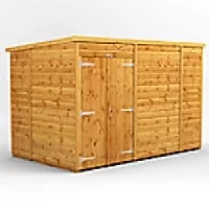 Image of Power Garden Shed 106PPWDD Golden Brown 10x6