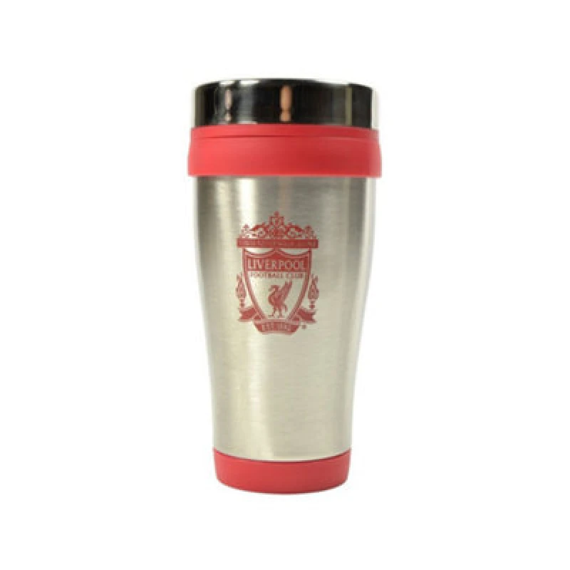 Image of Liverpool FC Executive Metallic Travel Mug Silver unisex