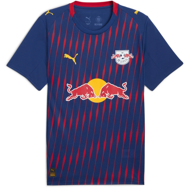Image of Puma RB Leipzig Authentic Away Football Shirt 2025 2026 Mens Red/Blue male S