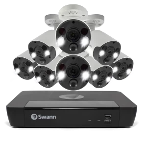 Image of Swann CCTV System - 8 Channel 4K Ultra HD NVR with 8 x 4K Thermal Sensing Spotlight Cameras & 2TB HDD