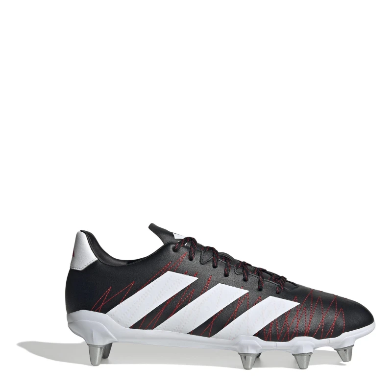 Image of adidas Kakari Adults Soft Ground Rugby Boots Blk/Wht/Crbn male 6 (39.3)