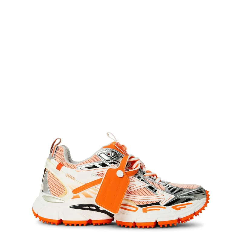 Image of Off White Womens Be Right Back Low-Top Trainers PeachOrange/Wht female 3 (36)