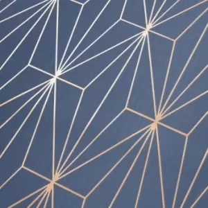 Image of Muriva Kayla Wallpaper, Blue & Bronze