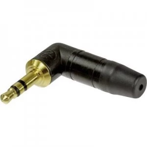 Image of Neutrik NTP3RC-B 3.5mm audio jack Plug, right angle Number of pins: 3 Stereo Black