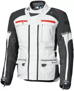 Image of Held Carese Evo GTX Motorcycle Textile Jacket, grey-red, Size L, grey-red, Size L