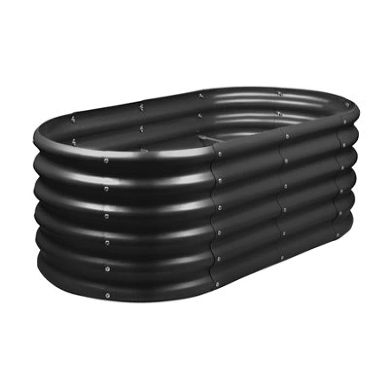 Image of Harbour Housewares Rounded Raised Garden Bed - 120Cm X 60Cm X 45Cm - Anthracite